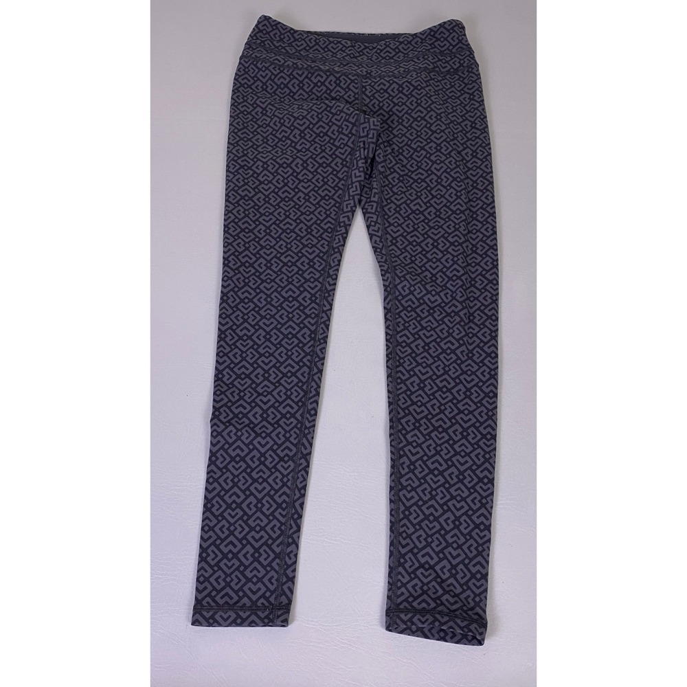 Lucy Leggings Women's Size Medium‎ Medium Gray Geometric Heart Print Activewear